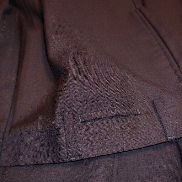 Ralph Lauren Dark Navy Striped - 34W , 41 Jacket - Hand Stitching - Slim Fit - Picture 10 of 15